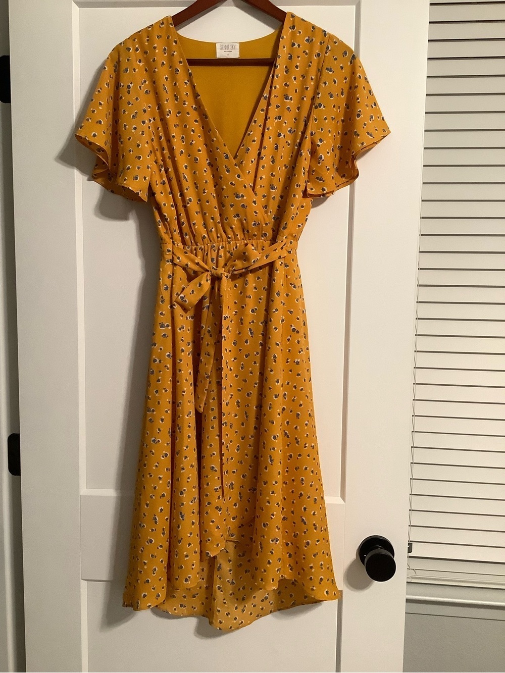 Sienna Sky Mustard Floral Midi Dress - Picture 2 of 6